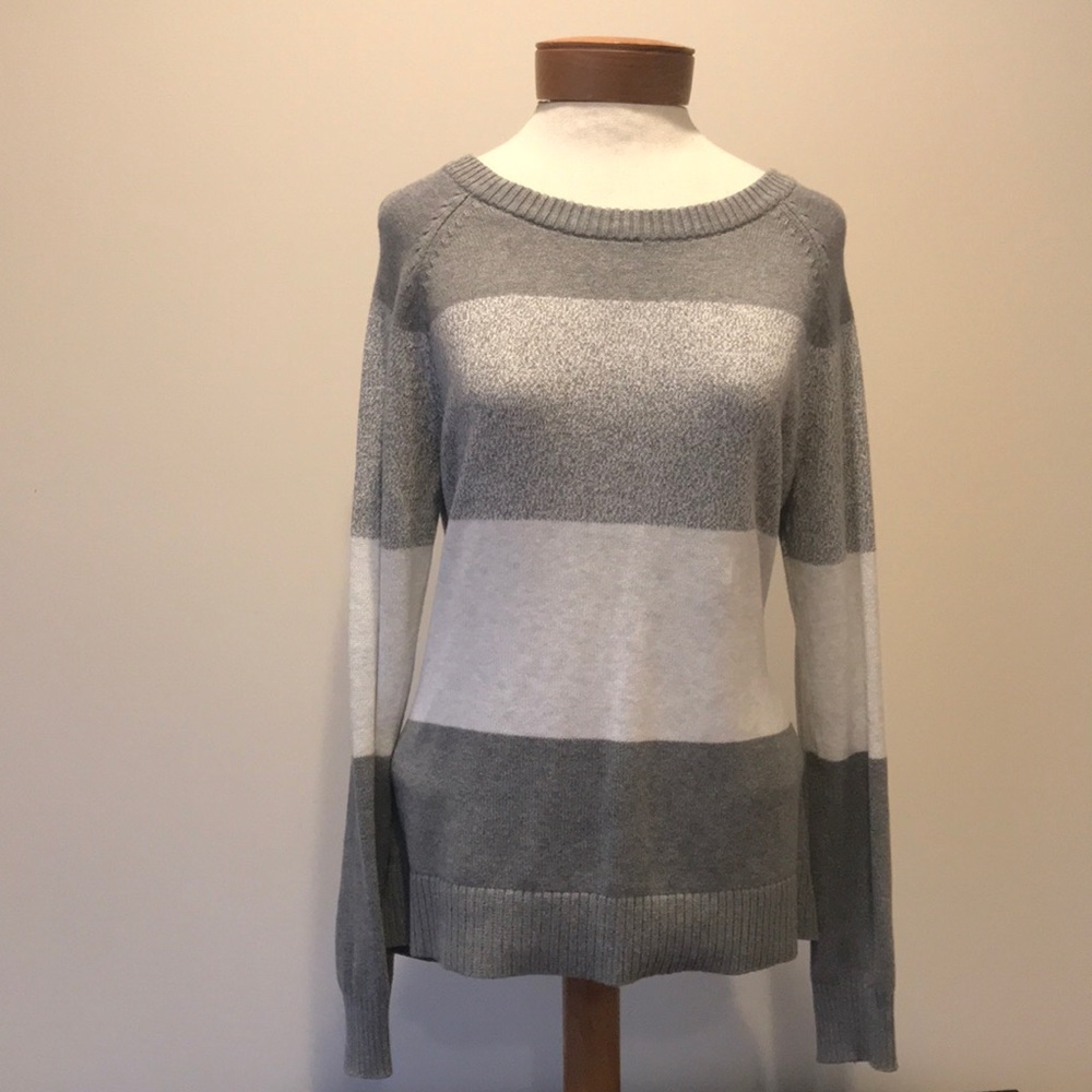 Gap soft knit boatneck striped sweater